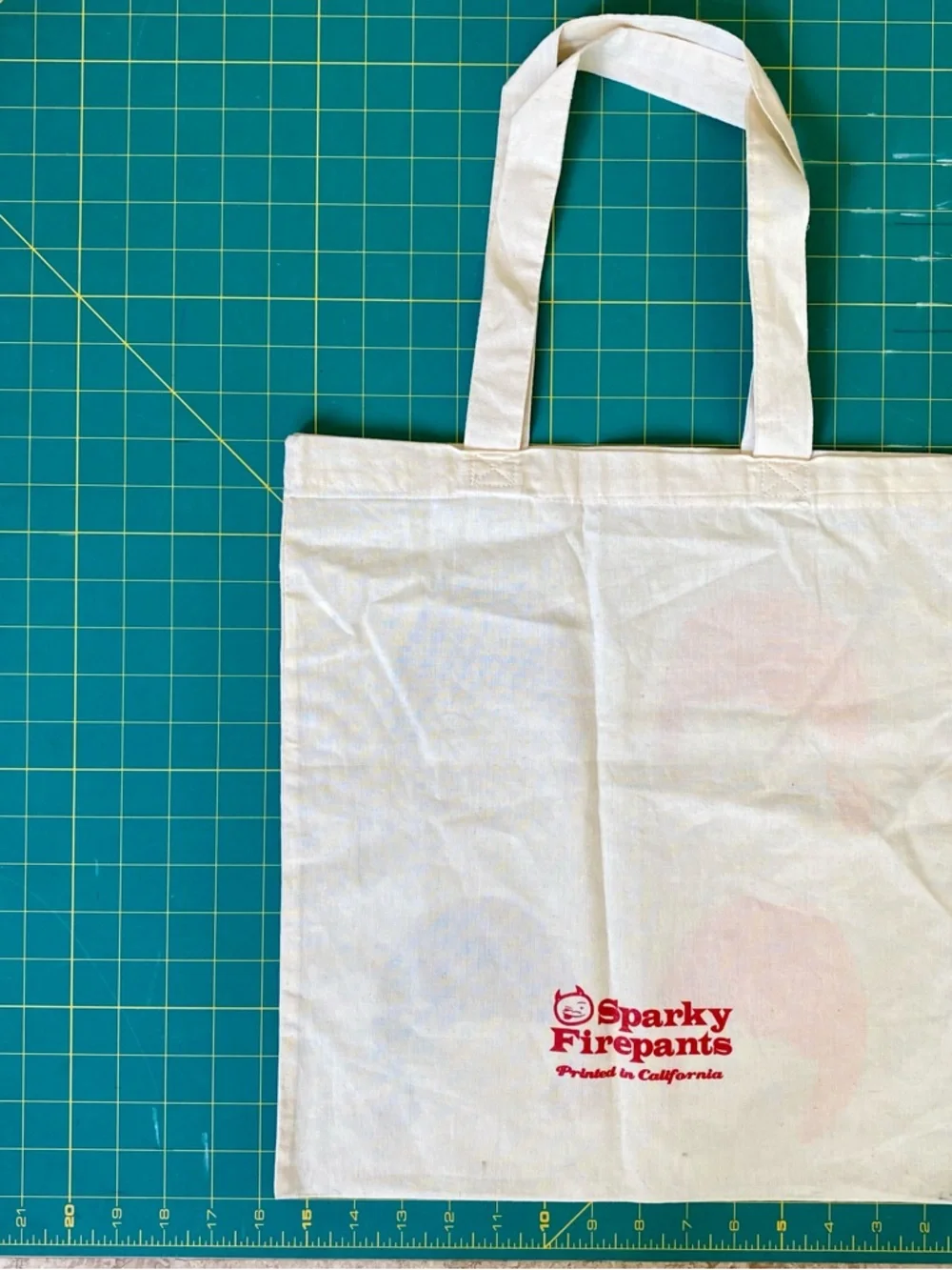 Beetles Tote Bag. Rainbow colors. Silk screened in California. - Picture 3 of 11
